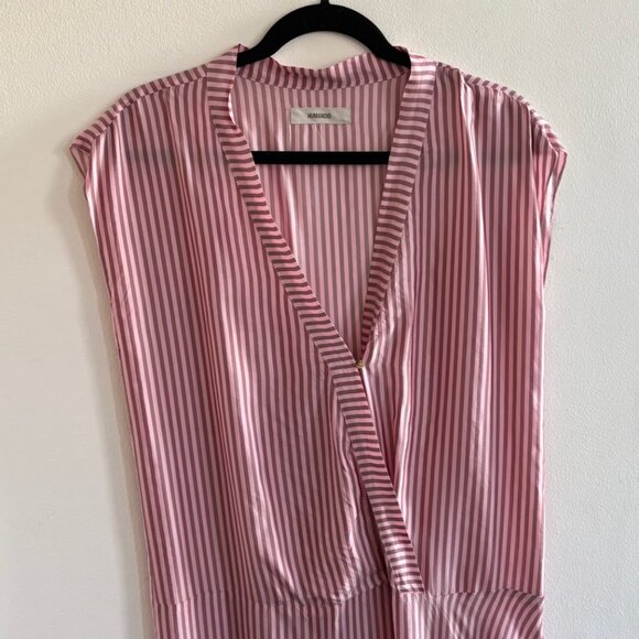 NWOT Humanoid Pink Striped Dress - Size M - Picture 2 of 5